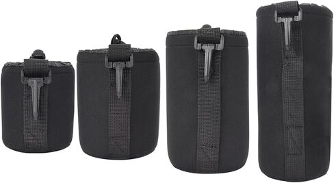 4PCS Neoprene Camera Lens Cover Bag Shock Absorption Storage Pouch in Kuwait