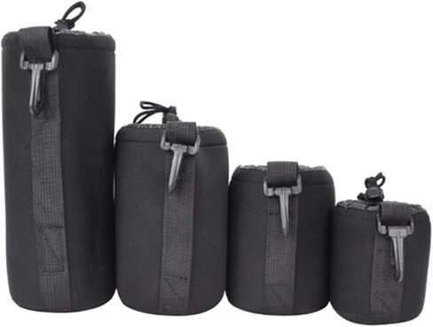 4PCS Neoprene Camera Lens Cover Bag Shock Absorption Storage Pouch in Kuwait