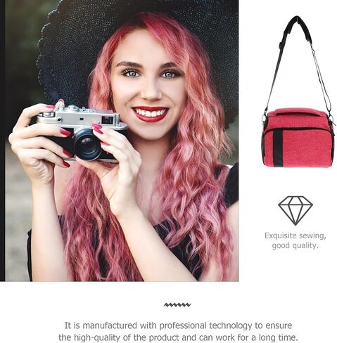 Camera Bag for Digital Camera and Lens, Canvas Pink Handbag in Kuwait