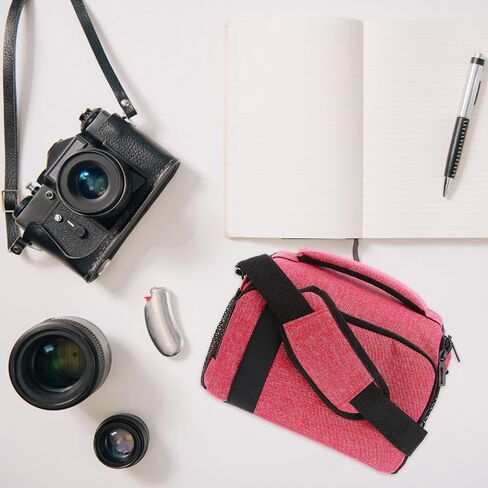 Camera Bag for Digital Camera and Lens, Canvas Pink Handbag in Kuwait