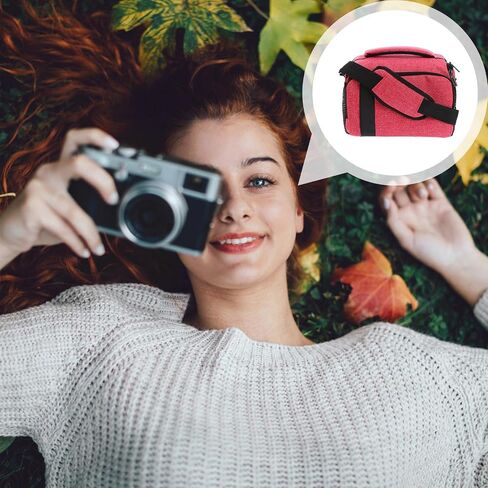 Camera Bag for Digital Camera and Lens, Canvas Pink Handbag in Kuwait