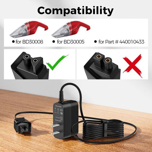 Charger for Dirt Devil 4V Handheld Vacuum BD30008 BD30005 Part # 440010433 in Saudi Arabia