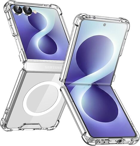 AICase Clear MagSafe Shockproof PC Case for Samsung Galaxy Z Flip 8 5G 2026 in Kuwait