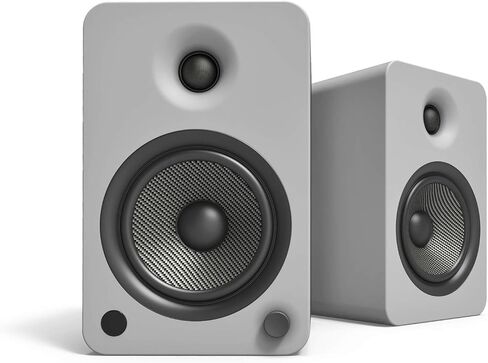 Kanto YU4 Powered Speakers with Bluetooth and Built-in Phono Preamp | 140W Peak Power | 1" Silk Dome Tweeter and 4" Kevlar Driver | Auto Standby and Startup | Remote Included | Pair | Matte Blue in Saudi Arabia