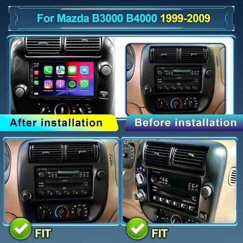 7'' Android Car Upgrade Stereo for Mazda B3000 B4000 1999-2009 Double Din in Kuwait