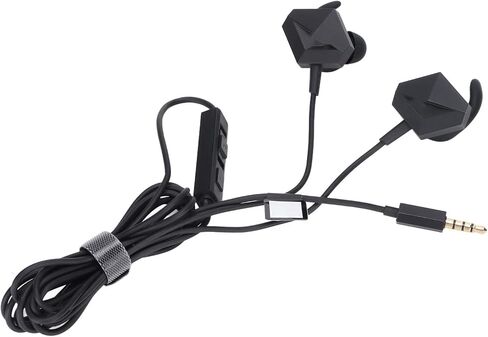 Pissente Gaming Earbuds with Mic, Hex Black Crystal Detachable Boom in Kuwait