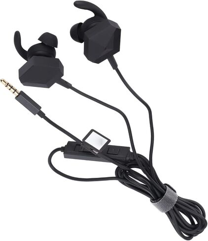 Pissente Gaming Earbuds with Mic, Hex Black Crystal Detachable Boom in Kuwait
