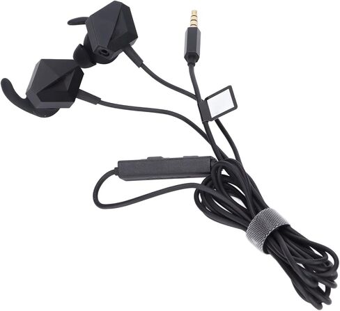 Pissente Gaming Earbuds with Mic, Hex Black Crystal Detachable Boom in Kuwait