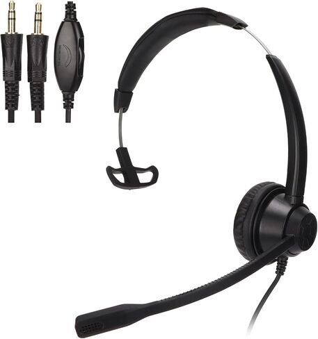 Pissente Monaural Call Center Headset, 3.5mm Dual Plug in Kuwait