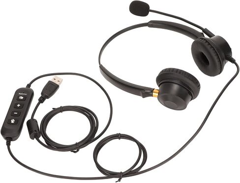 Pissente USB Business Headset ENC Noise Canceling, Binaural Wired in Kuwait