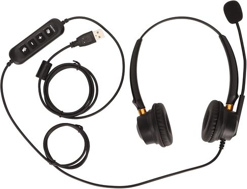 Pissente USB Business Headset ENC Noise Canceling, Binaural Wired in Kuwait