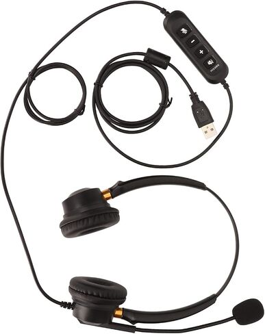 Pissente USB Business Headset ENC Noise Canceling, Binaural Wired in Kuwait