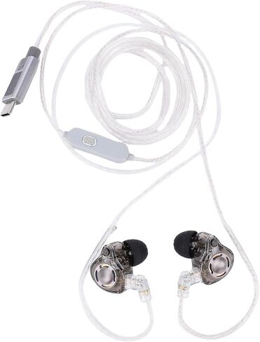 Pissente USB C Gaming Earbuds with Detachable 2Pin Cable HiFi Wired in Kuwait