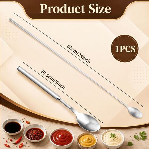 Stainless Steel Telescopic Spoon Comically Large Spoon Extendable Spoons in Saudi Arabia