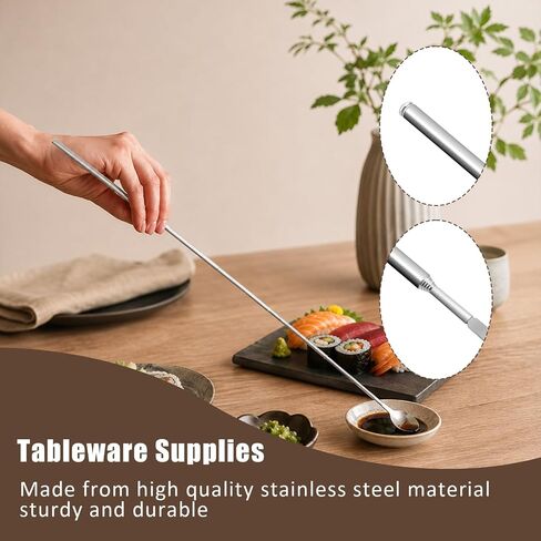 Stainless Steel Telescopic Spoon Comically Large Spoon Extendable Spoons in Saudi Arabia