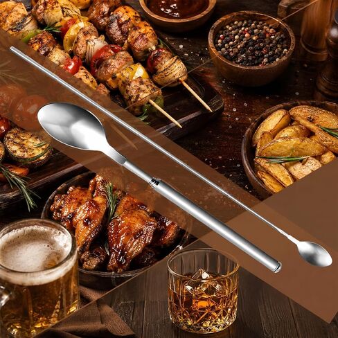 Stainless Steel Telescopic Spoon Comically Large Spoon Extendable Spoons in Saudi Arabia