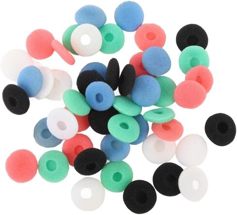 50 Pcs 15mm / 0.6in Noise Isolation Sponge Replacement Covers Soft Foam Earpad Ear Bud Pad Earbud Sponge Covers for Tablet Earphone in Saudi Arabia