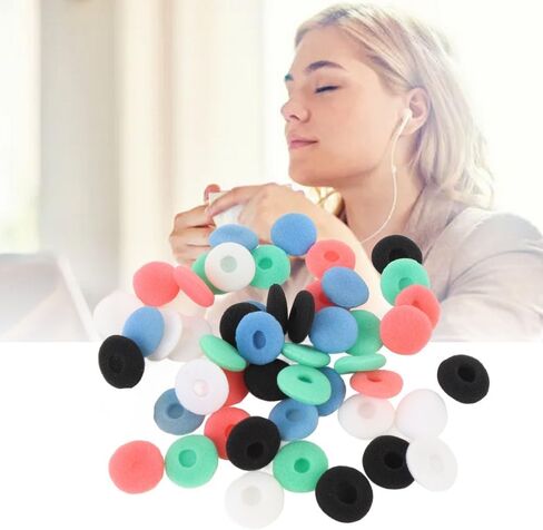 50 Pcs 15mm / 0.6in Noise Isolation Sponge Replacement Covers Soft Foam Earpad Ear Bud Pad Earbud Sponge Covers for Tablet Earphone in Saudi Arabia