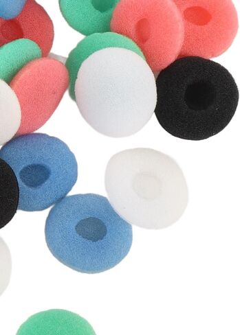 50 Pcs 15mm / 0.6in Noise Isolation Sponge Replacement Covers Soft Foam Earpad Ear Bud Pad Earbud Sponge Covers for Tablet Earphone in Saudi Arabia