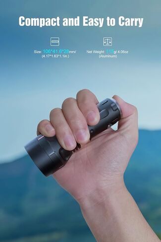 LUMINTOP Thor II V2.0 LEP Flashlight - 1700m Long-Range Beam, Tail Switch, Compact Rechargeable Powered Light in Saudi Arabia