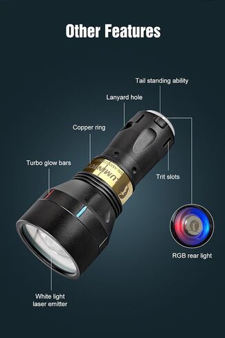LUMINTOP Thor II V2.0 LEP Flashlight - 1700m Long-Range Beam, Tail Switch, Compact Rechargeable Powered Light in Saudi Arabia