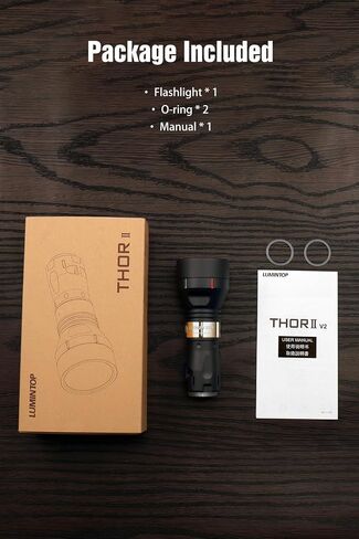 LUMINTOP Thor II V2.0 LEP Flashlight - 1700m Long-Range Beam, Tail Switch, Compact Rechargeable Powered Light in Saudi Arabia