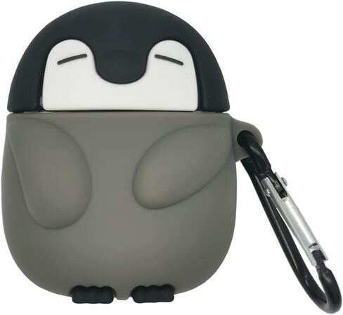 Compatible with AirPods 1/2 Case, Penguin Silicone Skin Funny Kawaii Cartoon 3D Cute Protective Cover for AirPods 1&2 in Saudi Arabia