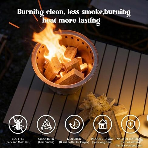 Mini Fire Stick Kit with Fire Starter & Tongs, 4'' Kiln-Dried Pine Firewood in Saudi Arabia