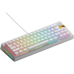 GLORIOUS Gaming GMMK 3 Rapid Trigger Keyboard: Hall Effect, 8K Polling Rate, Hotswap MX/Magnetic Switches, 100% Keyboard, Modular Gasket System, Doubleshot PBT Keycaps, US QWERTY Layout (White) in Kuwait