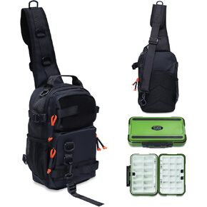 Fishing Backpack Storage Bag with Tackle Box, Lightweight Water-Resistant in Kuwait