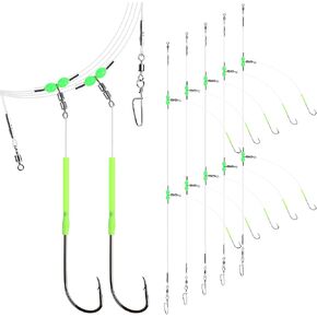 DONQL 5pcs Sea Fishing Rigs, Pre Tie Flapper Rig for Catfish Sole Red in Saudi Arabia