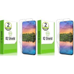 واقي شاشة IQShield مكون من قطعتين لهاتف Samsung Galaxy S22 5G 6.1 بوصة، سهل التركيب، مضاد للخدش، مضاد للفقاعات، طبقة TPU شفافة in Kuwait