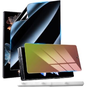 for Samsung Galaxy Z Fold 5 Privacy Screen Protector, Gradient Color Anti Blue Light Tempered Glass Front Saver + Black Big Inner TPU Anti Spy Film + Easy Install Frame, 0 Bubble Anti Scratch in Kuwait