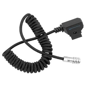KONDOR BLUE | 18"-30" D-Tap/P-Tap to 2-Pin Weipu Style Coiled Braided Power Supply Cable | Compatible with Many DC Plug Battery Options Including BMPCC 4K/6K | Blue in Saudi Arabia