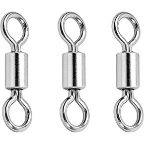 QISHUO High Strength Fishing Swivel Saltwater Heavy Duty Barrel Swivel Snap Stainless Steel Swivels Fishing Connect SUS304 in Kuwait