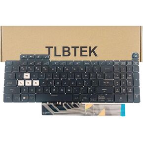 TLBTEK Backlight Keyboard Replacement Compatible with ASUS TUF A15 FA507 FA507R FA507RC FA507RE FA507RM FA507RR FA577,A17 FA707 FA707RC,TUF F15 FX507 FX507ZC FX507ZE FX507ZM FX507ZR FX517 FX577 Laptop in Saudi Arabia