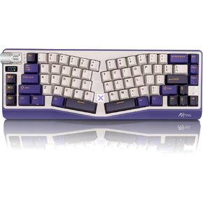 RK ROYAL KLUDGE A70 Wireless Ergonomic Keyboard, Alice Split Mechanical Keyboard w/Bluetooth/2.4GHz/Wired, 65% RGB Gaming Keyboards with Knob and PBT Keycap, Gasket Hot Swappable Linear Cream Switches in Saudi Arabia