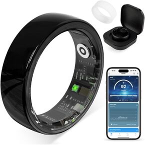 Smart Ring for Women, Health Tracker & 5ATM, COLMI R02. (Pink Ceramic, 7#) in Saudi Arabia