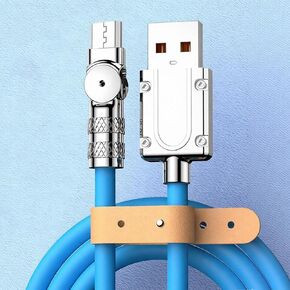 10FT USB A to Type C Cable, 120W Chubby 180° Rotation Extra Bolded Heavy Duty Unbreakable,High Speed Data Sync Charging Cord for Samsung Galaxy S25 S24 S23, Pixel 9/8/7 Moto LG and More (Orange) in Saudi Arabia