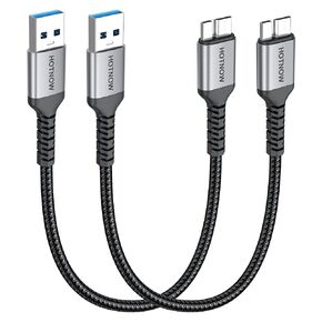 USB 3.0 Micro B Cable 1FT 2Pack, 10Gbps USB A to Micro B Hard Drive Cable in Saudi Arabia