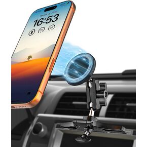 CD Slot Phone Holder for Car Magnetic [Driver and Passengers can Use] Magnet Car Phone Mount CD Player with Adjustable Aluminum Arm for All iPhones & Android Cell Phones in Saudi Arabia