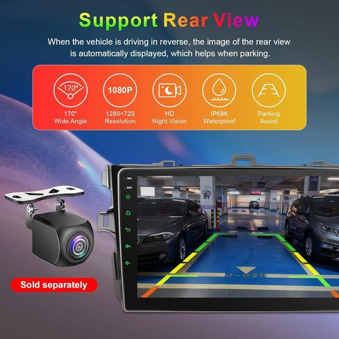 Car Radio Stereo for Toyota Corolla 2009 2010 2011 2012 2013, 9 Inch Touch Screen Wireless CarPlay Android Auto, GPS AM FM Radio/SWC Bluetooth Linux in Kuwait