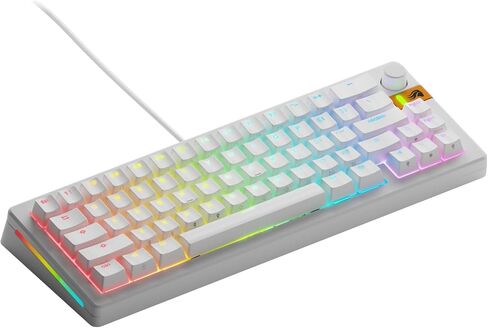 GLORIOUS Gaming GMMK 3 Rapid Trigger Keyboard: Hall Effect, 8K Polling Rate, Hotswap MX/Magnetic Switches, 100% Keyboard, Modular Gasket System, Doubleshot PBT Keycaps, US QWERTY Layout (White) in Kuwait
