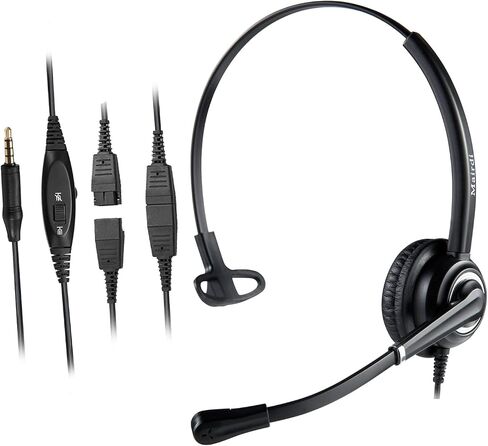 MAIRDI Cell Phone Headset with Microphone Noise Canceling, PC Laptop Headset 3.5mm Jack for Office Work, Phone Headset for iPhone Computer Samsung Androids Tablets Skype Teams Video Conference in Saudi Arabia