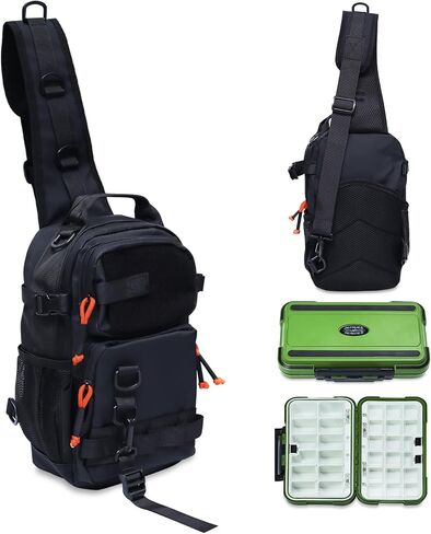 Fishing Backpack Storage Bag with Tackle Box, Lightweight Water-Resistant in Kuwait