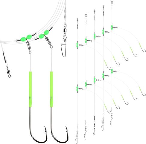 DONQL 5pcs Sea Fishing Rigs, Pre Tie Flapper Rig for Catfish Sole Red in Saudi Arabia