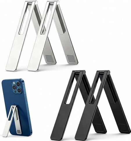 4 Pcs Ultra-Thin Adjustable Metal Phone Kickstand,Portable Stick-On Phone Case Stand Attachment,Foldable Cell Phone Holder,Universal Horizontal Vertical Phone Holder,for Phone,Tablet, in Saudi Arabia