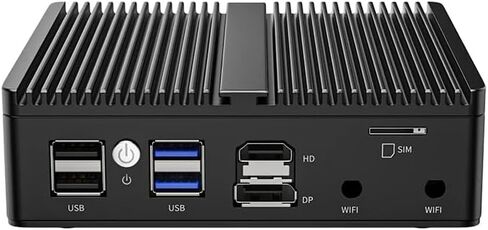 Fanless Mini PC J6412 with 2.5G LAN,USB3.0,SIM Card Slot,8G RAM 128G SSD in Saudi Arabia