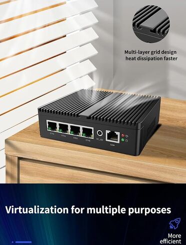 Fanless Mini PC J6412 with 2.5G LAN,USB3.0,SIM Card Slot,8G RAM 128G SSD in Saudi Arabia