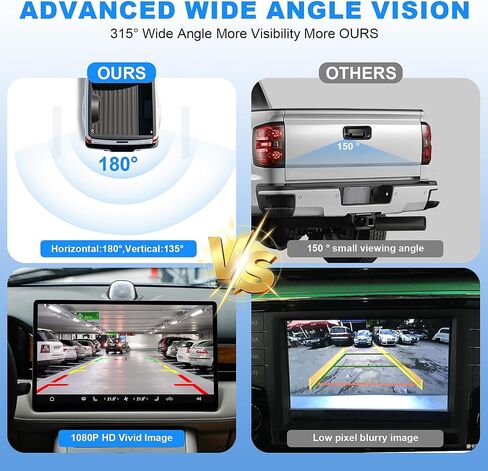 Rear Tailgate Handle Backup Camera Compatible with with 2005-2014 Ford F150, 2008-2016 F250 F350 F450 F550 Super Duty, 2007-2010 Explorer, 170° Viewing Angle, Replace# 8L3Z9943400AC in Saudi Arabia